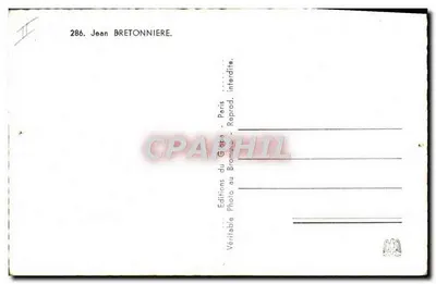 Jean Bretonnière — portret — Champ-Cyrne, Paryż — Rewers