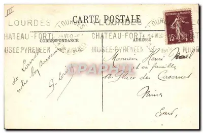Congresso Eucarístico de Lourdes 1914 — Chegada de S.E. o Cardeal-Legado — Verso