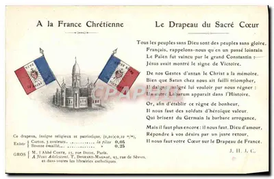 Bandeira do Sagrado Coração — Poema patriótico — GROS, Paris