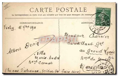 Vichy — Sorgente dei Celestini — illustrazione di Léon Thaumier — Verso