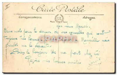 Marseille — Transatlantyk na otwartym morzu — Un Coup de Tangage — LL. — Rewers