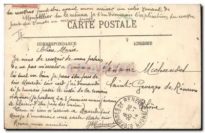 MARSEILLE — La Partenza di una Postale — LL. — N° 294 — Verso