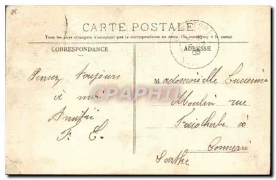 Lucicèdè — carte publicitaire avec lettres ornées de portraits féminins — éditeur Lucicèdè — Reverso