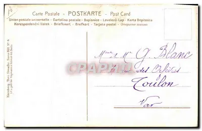 Giovane donna che soffia delle bolle — B. Gichkenendörffer — Union postale universelle, Serie 601, Nürnberg — Verso