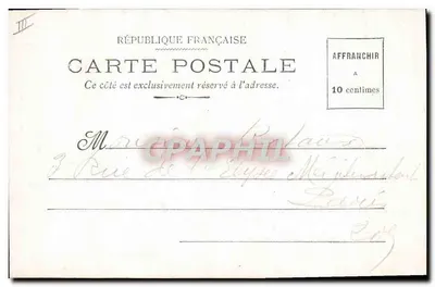 O Crocodilo — cena tropical com crocodilos e palmeiras — Cartes Postales du Journal des Voyages — Verso
