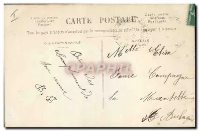 Bilhete postal antigo Loup O pequeno sapatinho vermelho — Verso