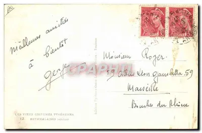 I vecchi abiti dei Pirenei — 12. Bethmalaises (Ariège) — Edizioni L'Éden, Toulouse — Verso