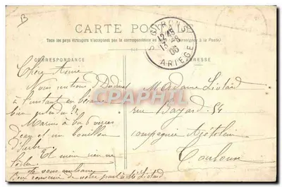 Audinac-les-Bains (Ariège) — La Buvette — Fauré et ses fils, éditeurs, St-Girons et Foix (Ariège) — Verso