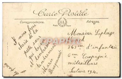 Sacré-Cœur de Montmartre — Herinnering aan het Sacré-Cœur de Montmartre — uitgever niet zichtbaar — Achterkant