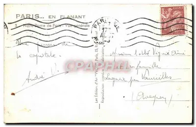Notre-Dame di Parigi — Vista generale — Les Éditions d'Art 'WYCH' Parigi — Verso