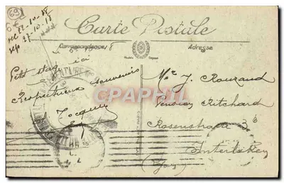 LYON — O Palácio de Justiça, Fourvière e a Torre de Fourvière — Slecta — Verso