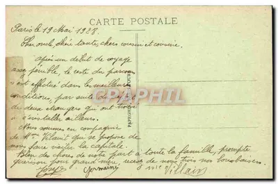 O Jardim das Tuileries e o Pavilhão de Rohan — Paris — A. P. — n° 122 — Verso