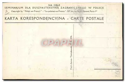 J.E.m. Arzobispo Cardenal D<sup>e</sup> August Hlond — retrato enmarcado — editor no visible — Reverso