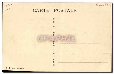Duas jovens mulheres patinando — Pista de patinação — A.T. Paris, série 108/3 — Verso