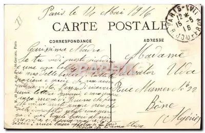 Paris — Lembrete do Jardim das Plantas — editor não identificado, n° 318 — Verso