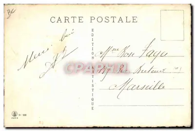 Mulher em traje azul — Rue Royale — Edição Artística, N° 106 — Verso