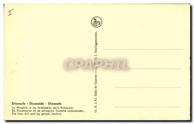 Dixmude - Os abrigos alemães — O.N.I.G. Sítios de Guerra — editor JELS — Verso