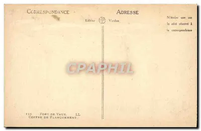 Fort de Vaux — Coffre de Flanquement — Édition Verdun, n°125 — Verso