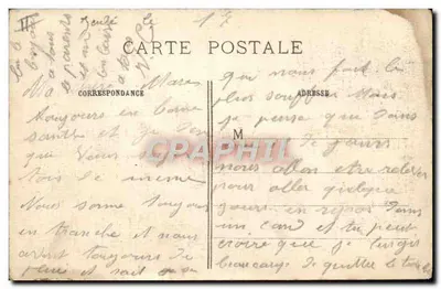 Gourbi du 22ème Régiment d'Infanterie près de V.-s.-A. (Aisne) — scène de tranchée avec soldats — IMP. BAUDINIÈRE, NANTERRE — Verso