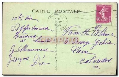 Paris — O Ponte de l'Alma — A. L. — n° 192 — Verso