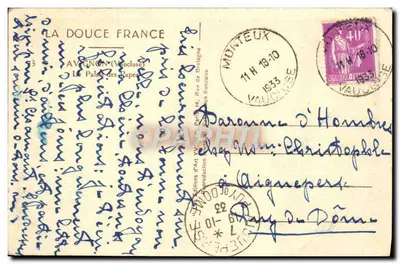O Palácio dos Papas — Avignon (Vaucluse) — Edições d'Art Yvon — Verso
