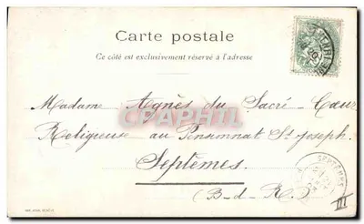 Bilhete postal antigo Papa SS Pio X — Verso