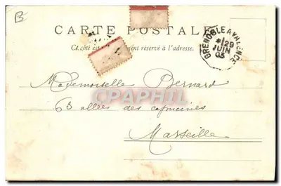 Expulsion des Pères Chartreux — Couvent de la Grande-Chartreuse — Papeterie des Alpes, Eug. Robert, Grenoble — Achterkant