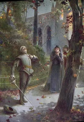 Cena romântica — cavaleiro e dama em um parque de outono — editor não visível