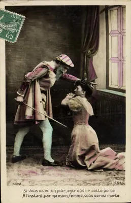 Cena de teatro — 'Se você ousasse, um dia, entrever esta porta...' — Irène, n° 3302
