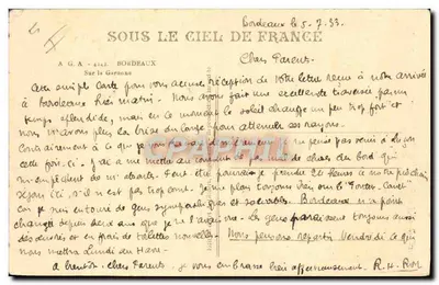Deux navires au port — Bordeaux — éditeur Gillard — Reverso