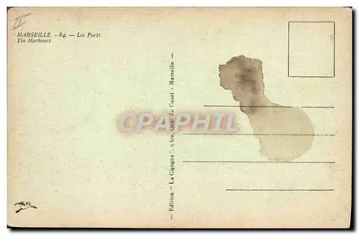 Os Portos de Marselha — Canal do Canal — 84 — Edição 'A Cegonha' — Verso