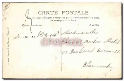Eugénie — Karta pocztowa ilustrowana — Wydawca ÉTOILE — Rewers