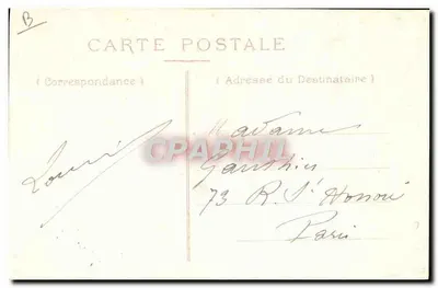 Moda 1909 — kobieta w kapeluszu ozdobionym kwiatami i piórami — wydawca Le Squirire, N°51 — Rewers