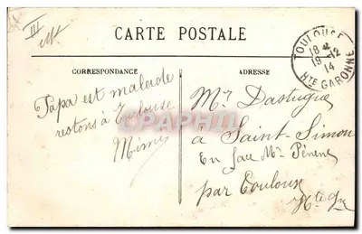 Prigionieri francesi feriti internati a Colonia — Serie 28° N° 216 — Edizione storica della vecchia Fotografia Provost, Tolosa — Verso