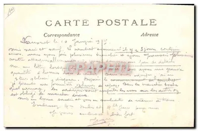 Duitse gevangenen in de straten van REIMS — Oorlog van 1914 — Phot-Express — Achterkant