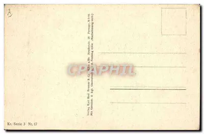 Prisioneiros de guerra em Wahn — pausa após o jantar — editor Karl Rud. Bremer & Co. Köln — Verso
