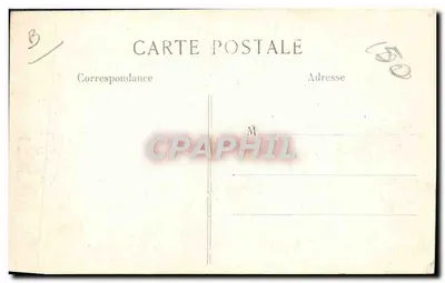 Franse gevangenen die werken in de straten van Munster in Westfalen — De oorlog van 1914 — L. C. H. Paris — Achterkant