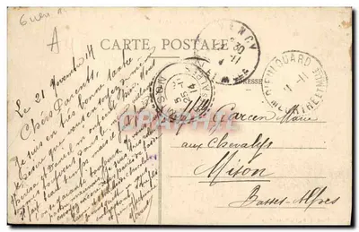 Prisioneiros alemães — Léonville — Laurière Photo, D. H., 13, Pl. de Péglin — Verso