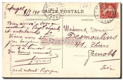 Typ Catalańska — Wydawnictwo F. Campistron, Perpignan — Rewers