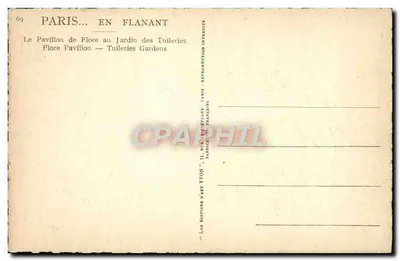 Der Pavillon de Flore im Jardin des Tuileries — Editions d'Art Yvon, Nr. 69 — Rückseite
