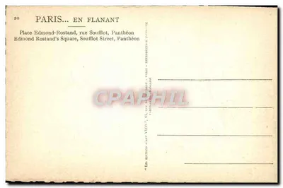 Place Edmond-Rostand — Panteão — Éditions Yvon — Verso