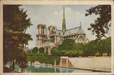 Notre-Dame van Parijs — uitzicht vanaf de Seine — uitgever Parijs, 77 - Notre-Dame, het altaar