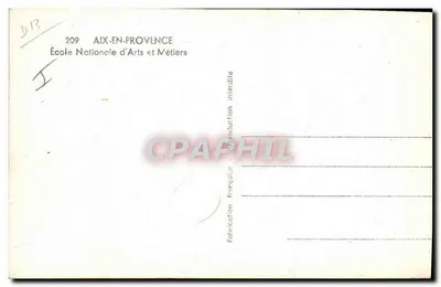 École Nationale d'Arts et Métiers — Aix-en-Provence — n° 209 — Rewers