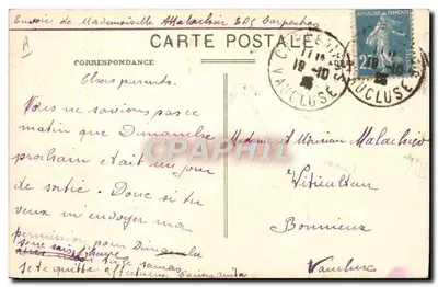 Carpentras - Scuola Primaria Superiore per Ragazze - Facciata Principale - Mr BUSQUET, Architetto D. P. L. G. — Verso