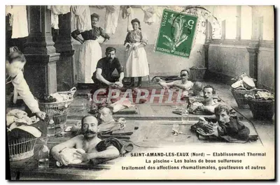 Saint-Amand-les-Eaux (Nord) — Estabelecimento Termal — A piscina — Os banhos de lama sulfurosa