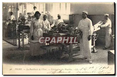 Vichy — A Pastelaria do Estado — Fabricação das Pastilhas — LL. 1496 (1913)