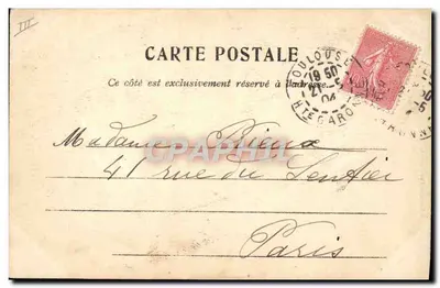 Toulouse — Entrada al Observatorio — Prensa París — Reverso