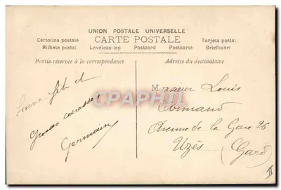 Mulher vestindo um vestido decorado segurando um buquê — Para sua festa — Editor S. n° 8013 — Verso