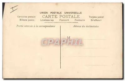 Kobieta w dekoracyjnym kwiatowym tle — 'LOUISE' — Union Postale Universelle — Rewers