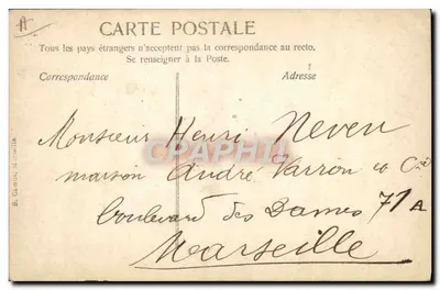 Henri — Dekoracyjna kartka pocztowa z portretami kobiet — S. Gantier, M. Gouin — Rewers
